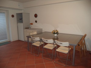 The living room with kitchen